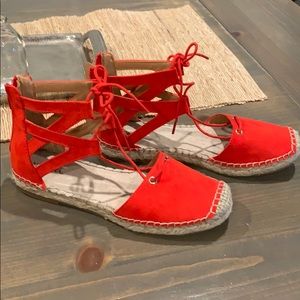 Red espadrilles